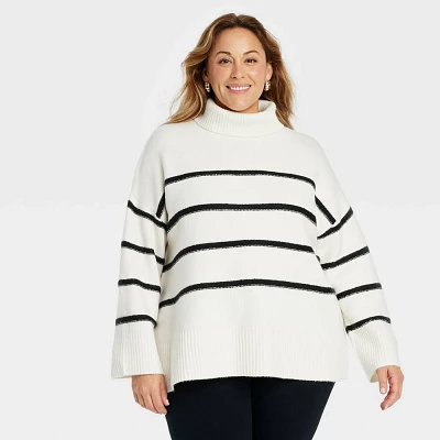 Women Cozy Knit Turtleneck Pullover Sweater