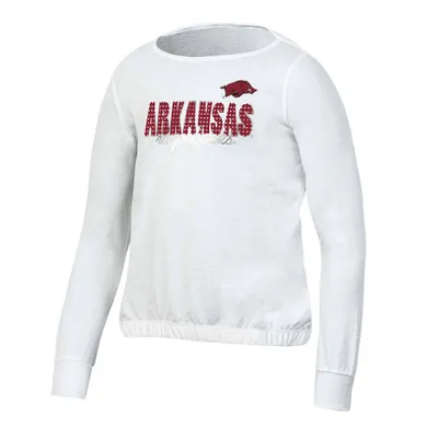 NCAA Arkansas Razorbacks Girls White Long leeve T-hirt