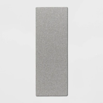 18x5 Rectangle Indoor Floor Mat Gray - Threshold: Basket Weave, Kitchen Floor Mat, PVC Backing, Flat Pile