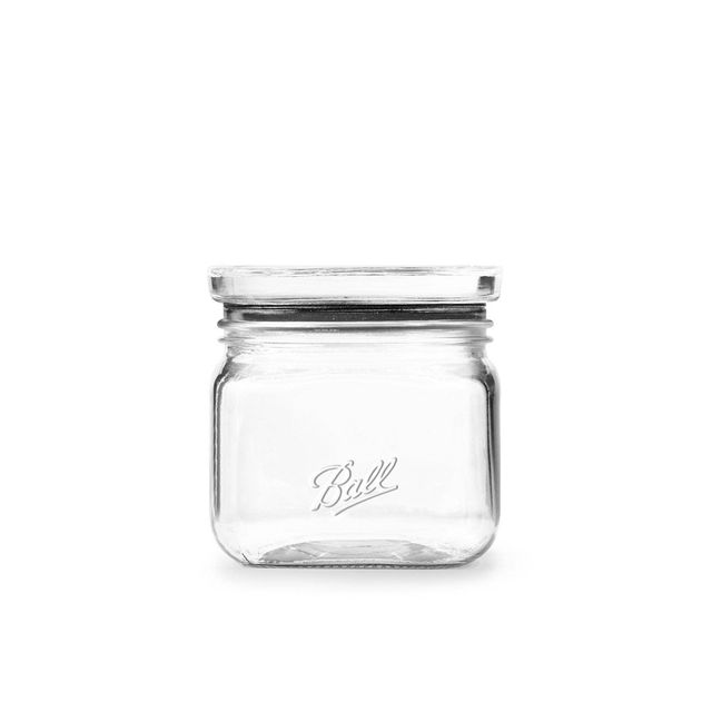 12.7oz Glass Small Stackable Jar With Plastic Lid - Made By Design