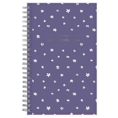 2023 Planner 5x8 Weekly/Monthly Clear Pocket Cover Daisy Navy - Ivory Paper Co