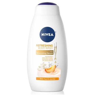 Nivea White Peach and Jasmine Refreshing Body Wash for Dry Skin - 20 fl oz