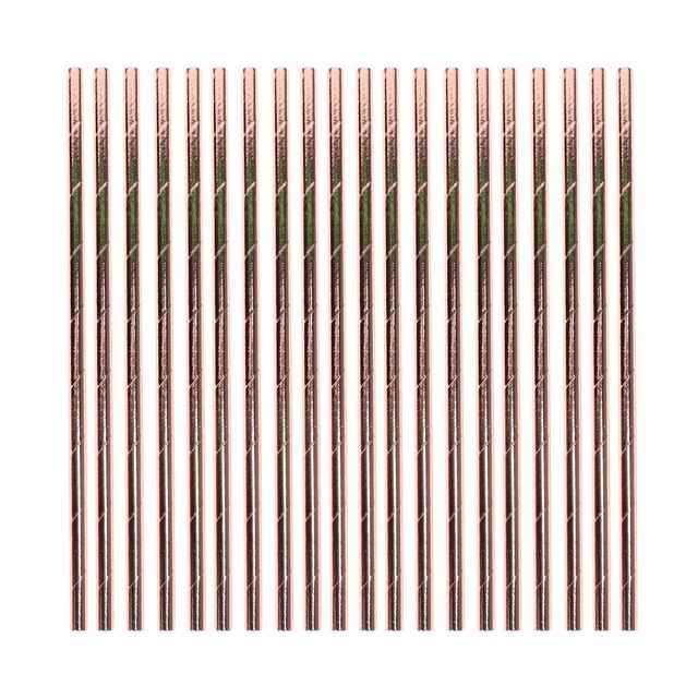 20ct Paper Straws Rose gold - Spritz