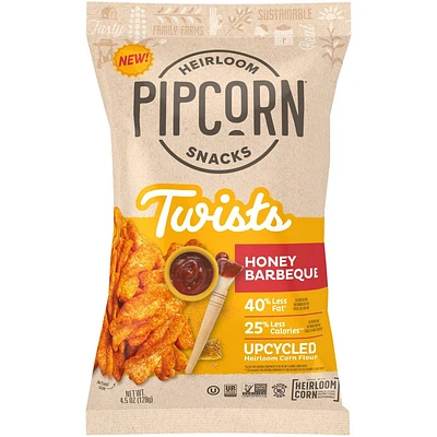 Pipcorn Heirloom Twists, Honey BBQ 4.5oz