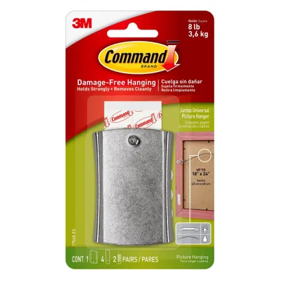 Command Jumbo Universal Picture Hanger White