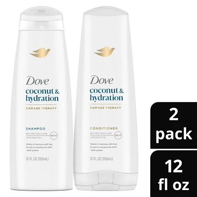 Dove Beauty Coconut & Hydration Shampoo & Conditioner Set - 12 fl oz/ 2ct