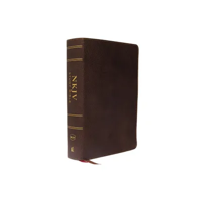 NKJV Study Bible, Premium Calfskin Leather, Brown, Full-Color, Red Letter Edition, Indexed, Comfort Print - by Thomas Nelson (Leather Bound)