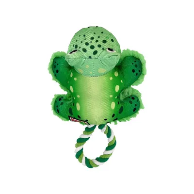 KONG Cozie Tuggz Frog Dog Toy - S/M