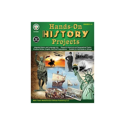 Hands-On History Projects Resource Book, Grades 5 - 8 - by Blalok (Paperback)