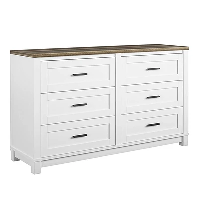 Room & Joy Sandlin 6 Drawer Dresser White