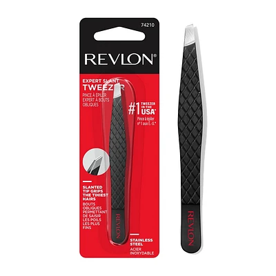 Revlon Expert Made with Stainless Steel, Slant Tip Tweezer