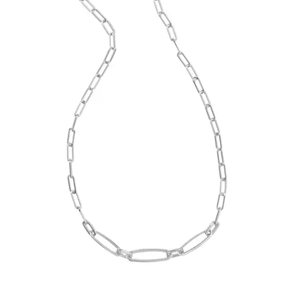 Kendra Scott Etta Rhodium Over Brass Chain Necklace