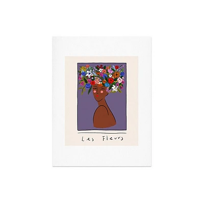 Deny Designs 18x24 Constanza Illustrates Les Fleurs Unframed Art Print: Matte Finish, Cardstock Paper, Modern Decor