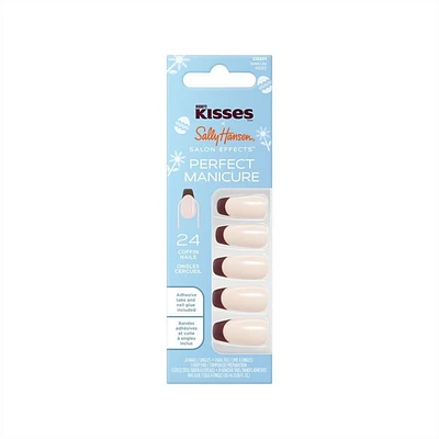 Sally Hansen Salon Effects Perfect Manicure x Hersheys Kisses Press-On Nails Kit - Coffin - Sweet Like Kisses - 24ct