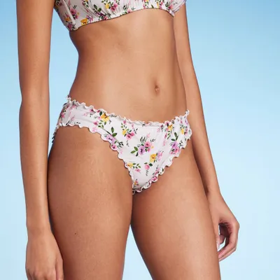 Womens Ruffle Cheeky Bikini Bottom