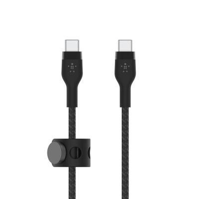 Belkin BoostCharge Pro Flex USB-C Cable with USB-C Connector 10 Cable + Strap - Black