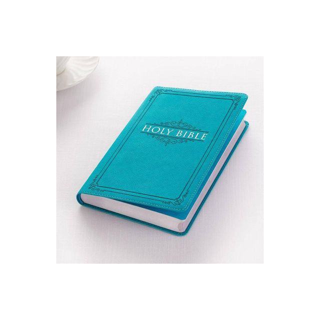 KJV Budget Gift & Award Lux-Leather Turquoise - (Leather Bound)