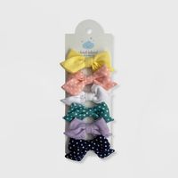 Baby Girls 6pk Polka Jersey Bow Hair Clips - Cloud Island