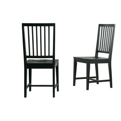 Set of 2 Vienna Wood Dining Armless Chairs - Alaterre Furniture: Rubberwood