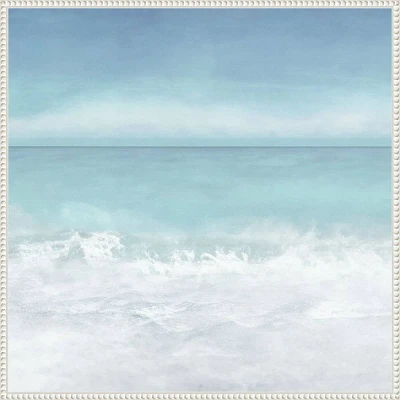 Amanti Art 30x30 Tranquil Ocean Waves Beach II by Christine Zalewski Framed Canvas Wall Art Print