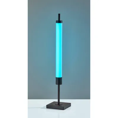 Collin LED Table Lamp Black with Touch Switch & RGB Spectrum - Adesso