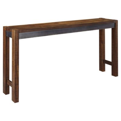 Torjin Counter Height Dining Room Table Brown - Signature Design by Ashley: Urban Industrial, Aged Gunmetal, 3-Seater