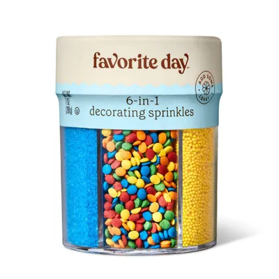 Rainbow 6 Cell Sprinkle Mix - 7oz - Favorite Day