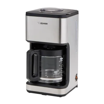 Zojirushi Dome Brew Classic Coffee Maker EC-EJC120 Stainless Black: 12-Cup Drip Machine, Glass Carafe, Auto Shut-Off