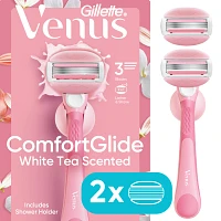 Venus Comfortglide White Tea Womens Razor + 2 Razor Blade Refills