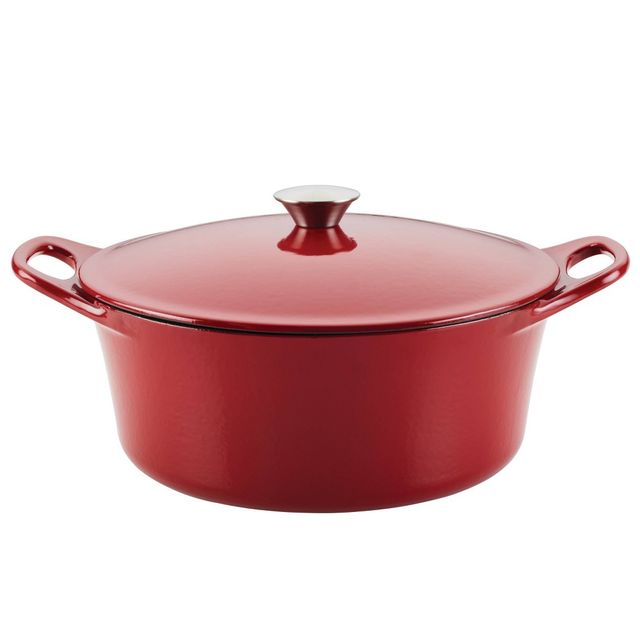 Tramontina Gourmet 6.5qt Enameled Cast Iron Round Dutch Oven With Lid Red :  Target