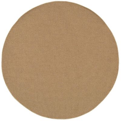 710 Round Keaton Basket Weave Patio Rug Sand