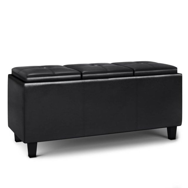 Franklin Tray Storage Ottoman with Lift Up Lids  - WyndenHall