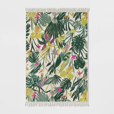 7x10 Jungle Rectangular Woven Outdoor Area Rug Multicolor - Threshold