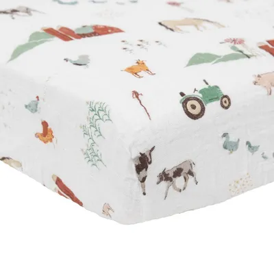 Little Unicorn Cotton Muslin Crib Sheet