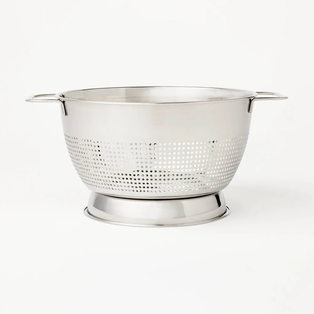 3qt Stainless Steel Colander Silver - Figmint