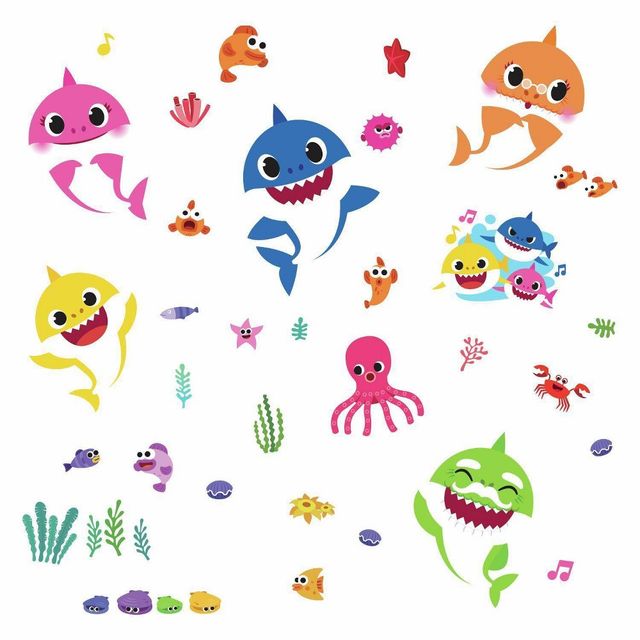 Baby Shark Peel and Stick Kids Wall Decals - RoomMates