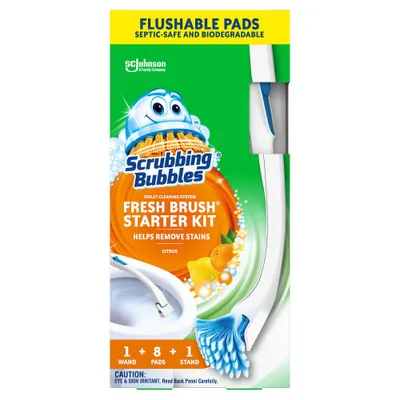 Scrubbing Bubbles Citrus Scent Fresh Brush Cleaning Starter Kit - 8ct