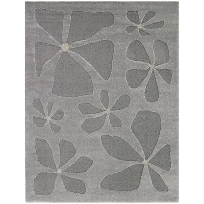 53x7 Gabriela Modern Floral Kids Area Rug Gray - Balta Rugs