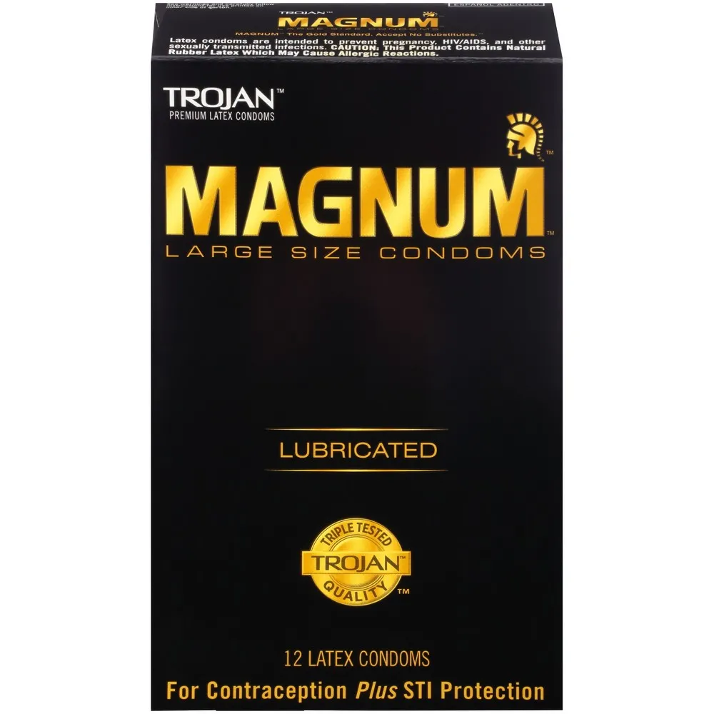 Trojan Magnum Large Size Lubricated Condoms - 12ct | The Market Place