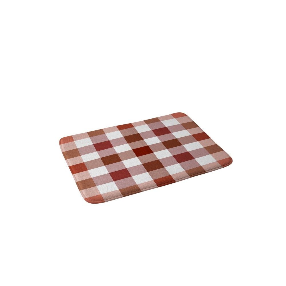 Deny Designs 36x24 Lisa Argyropoulos Harvest Plaid Terracotta Memory Foam  Bath Mat Red - Deny Designs | The Market Place