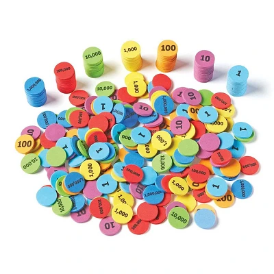 Learning Resources Place Value Disks - Early Math Skills Set of 280 Ages 6plus: Counting Kit, Plastic, 1st Grade, 1-2 Players