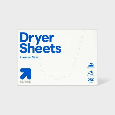 Dryer Sheets Free Clear - 250ct - up&up