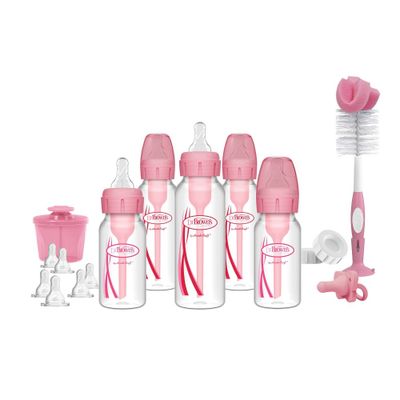 Dr. Browns Anti-Colic Options+ Narrow Baby Bottle Newborn Gift Set - 0-6m - Pink