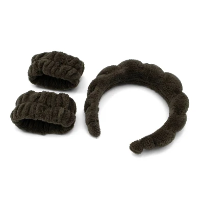 Spa Headband and Wristbands Charcoal - Bullseyes Playground