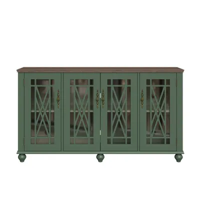 63 Vintage Storage Sideboard Buffet Accent Cabinet - Festivo: Construction