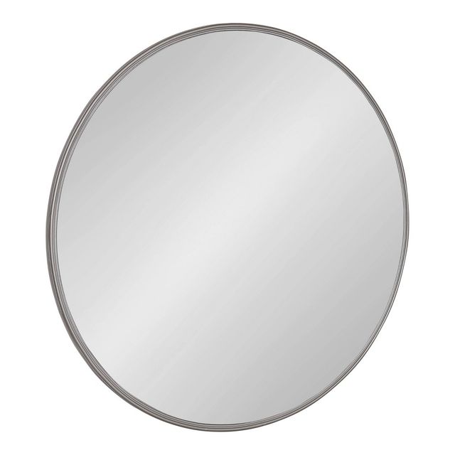 30 Caskill Round Wall Mirror Gray - Kate & Laurel All Things Decor