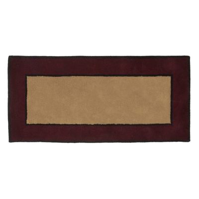 56 Long Minuteman International Contemporary Rectangular Hearth Rug Berry - ACHLA Designs: Heat-Resistant, Handmade Wool, Indoor Use