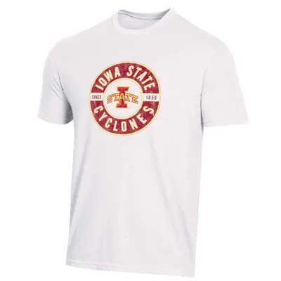 NCAA Iowa State Cyclones Mens White Biblend T-Shirt