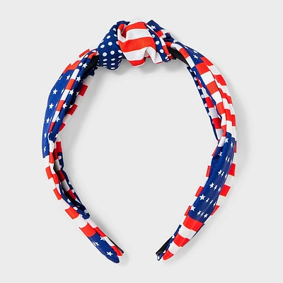 Americana Flag Print Headband - Red/White/Blue Striped