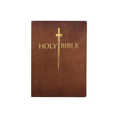 KJV Sword Bible, Large Print, Acorn Bonded Leather, Thumb Index - (King James Version Sword Bible) by Whitaker House (Leather Bound)